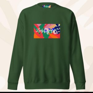 unisex premium sweatshirt forest green front 6a1f4855e15cc.jpg